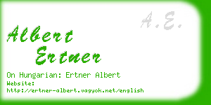 albert ertner business card